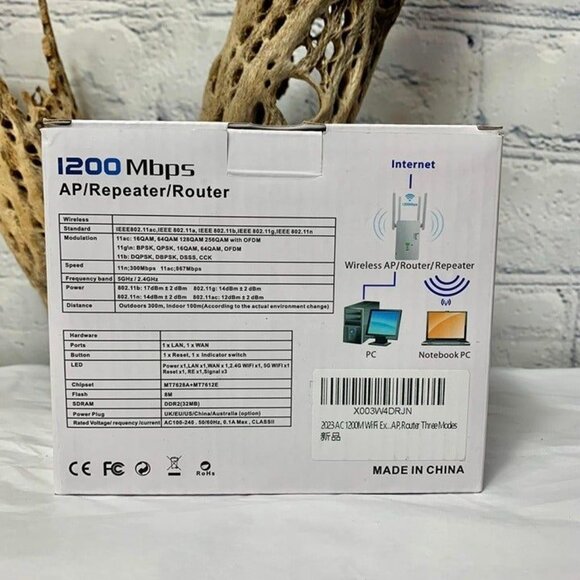 1200Mbps AP Repeater Router WiFi Extender Booster - Picture 2 of 8